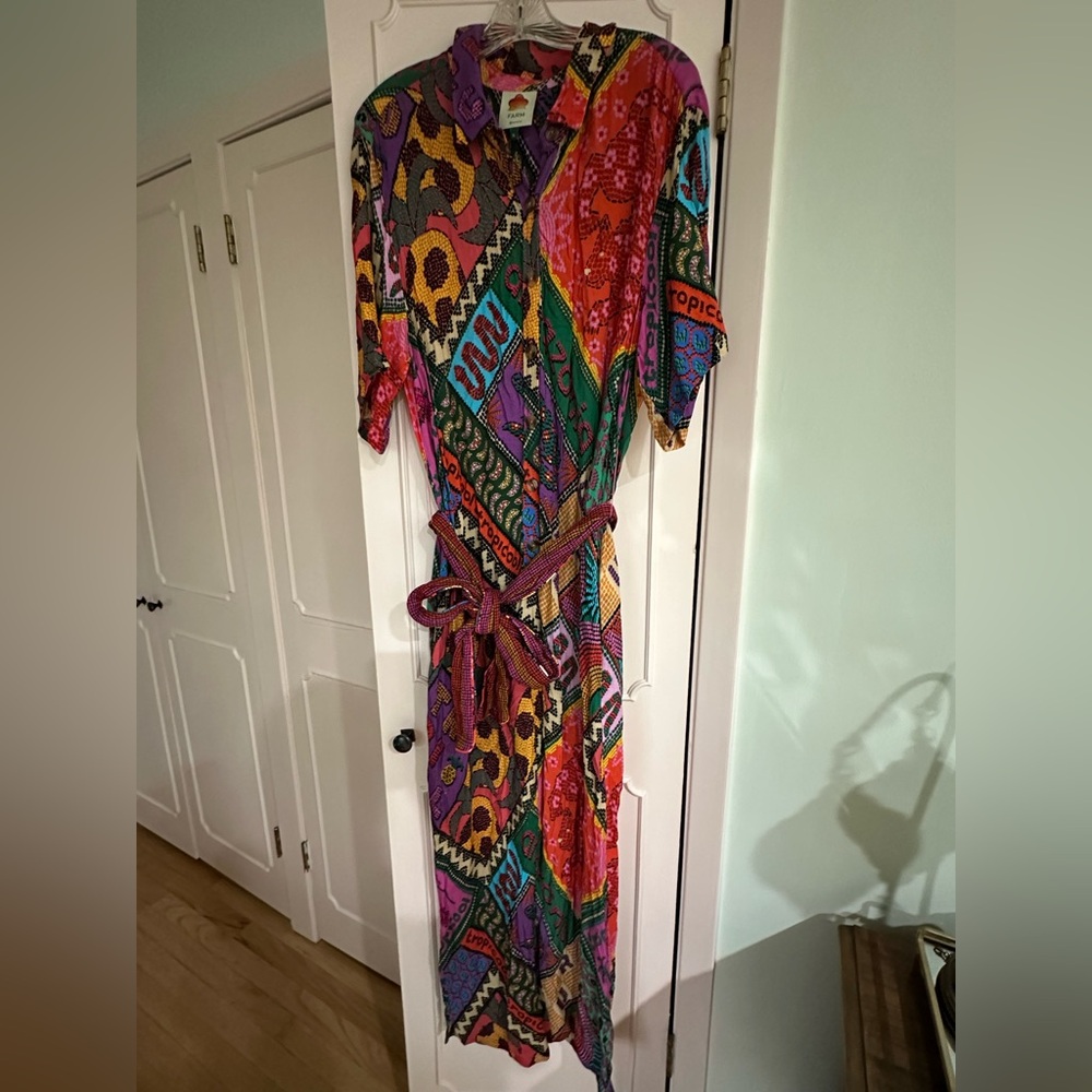 FARM Rio Multicolor Patterned Jumpsuit Size XL